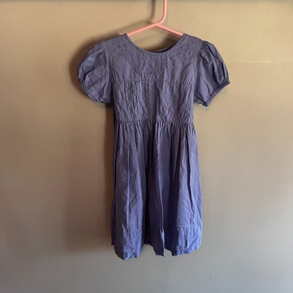 April Cornell dress Girls Periwinkle Blue Floral Cotton Size 3-4 "Cornelloki" - Picture 5 of 11